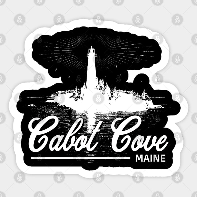 Cabot Cove Maine from Murder She Wrote Sticker by hauntedjack